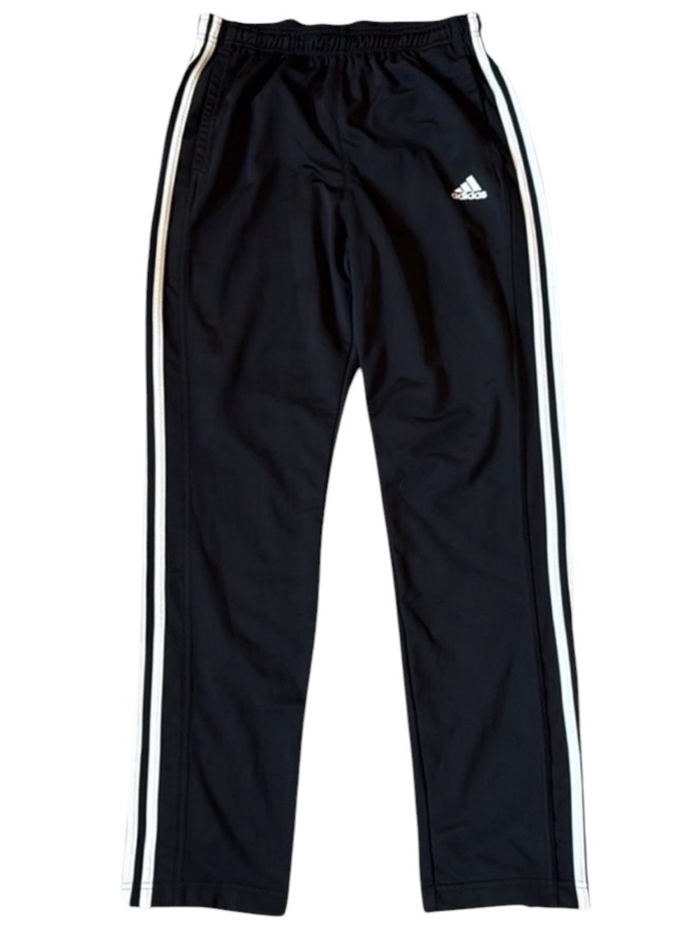 Adidas Tiro Track Pants Black 3 Stripe Ankle Zip Joggers Mens Medium